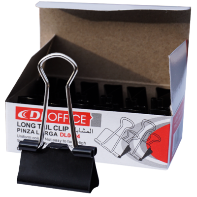 Clips metalic 32 mm negru 12 bucati